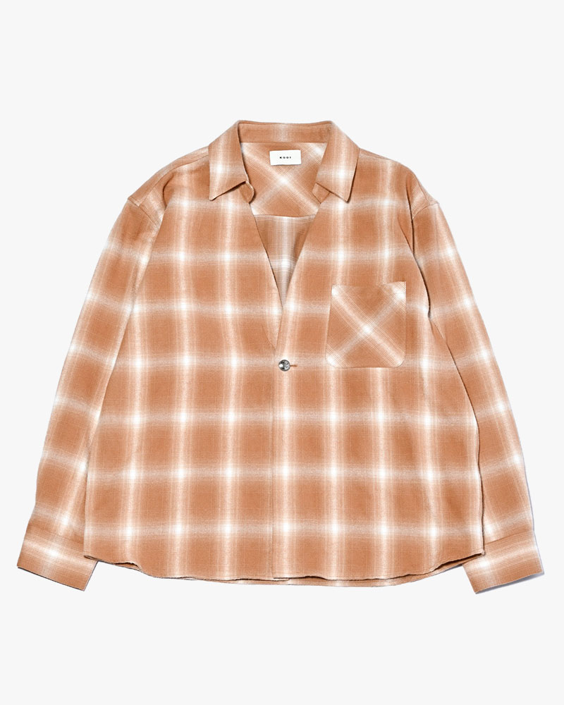 ONE BUTTON SHIRT -ORANGE-