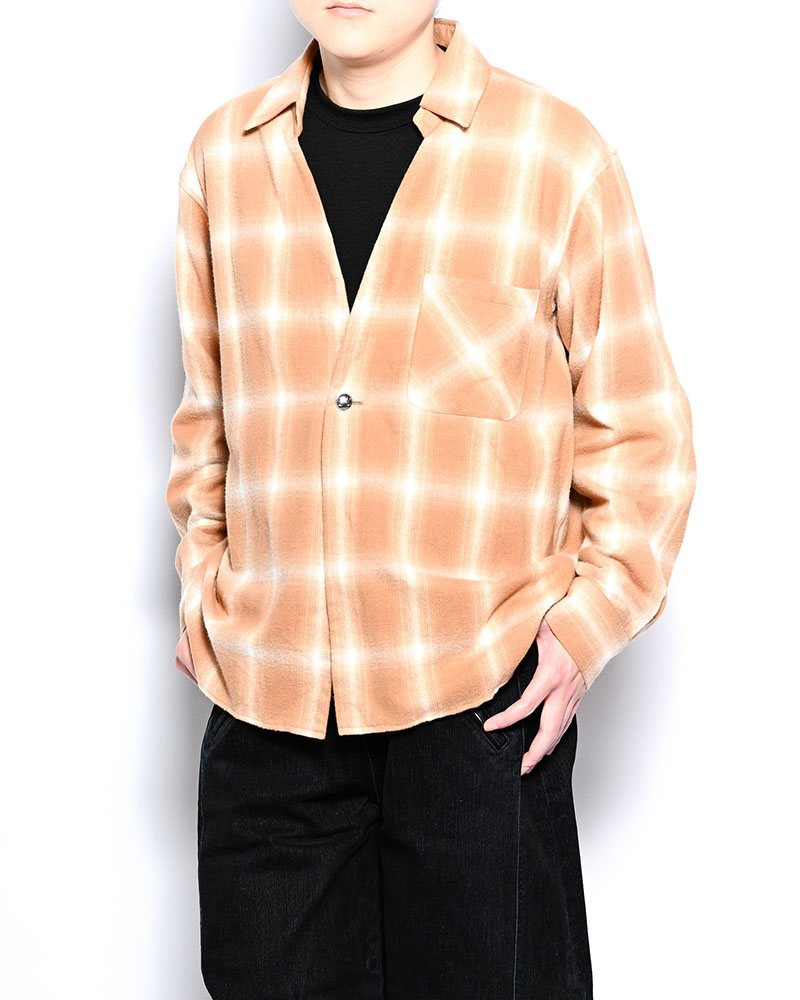 ONE BUTTON SHIRT -ORANGE-