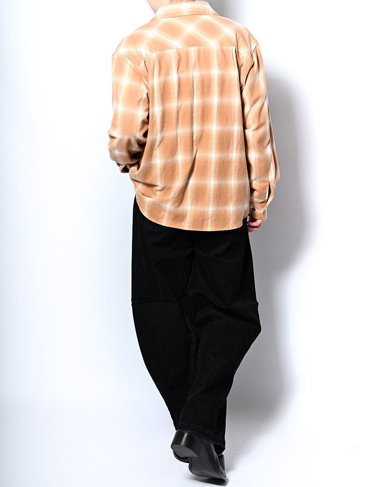 ONE BUTTON SHIRT -ORANGE-