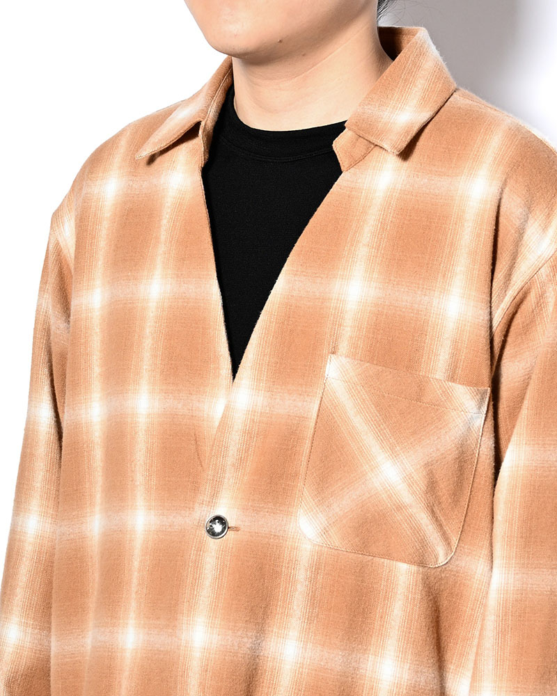ONE BUTTON SHIRT -ORANGE-