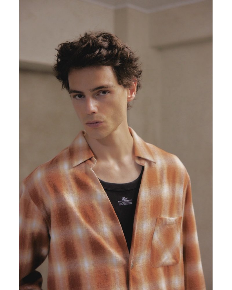 ONE BUTTON SHIRT -ORANGE-