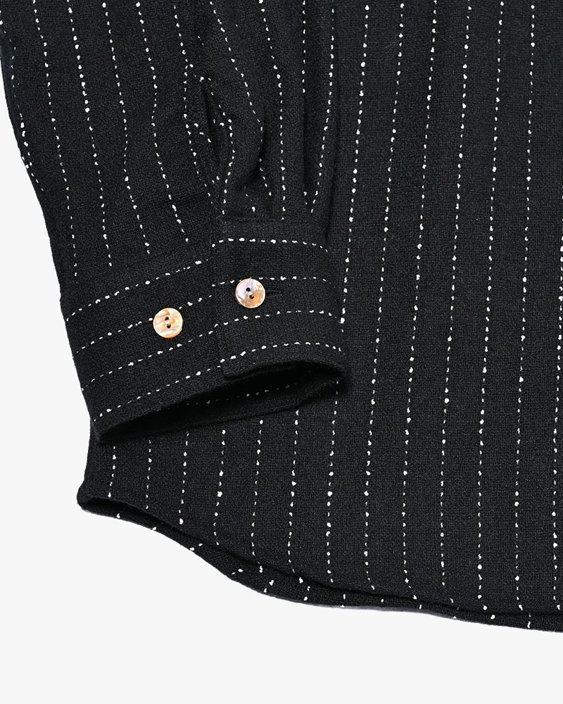 ONE BUTTON SHIRT -BLACK-