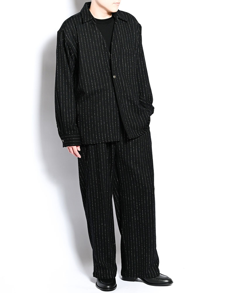 ONE BUTTON SHIRT -BLACK-