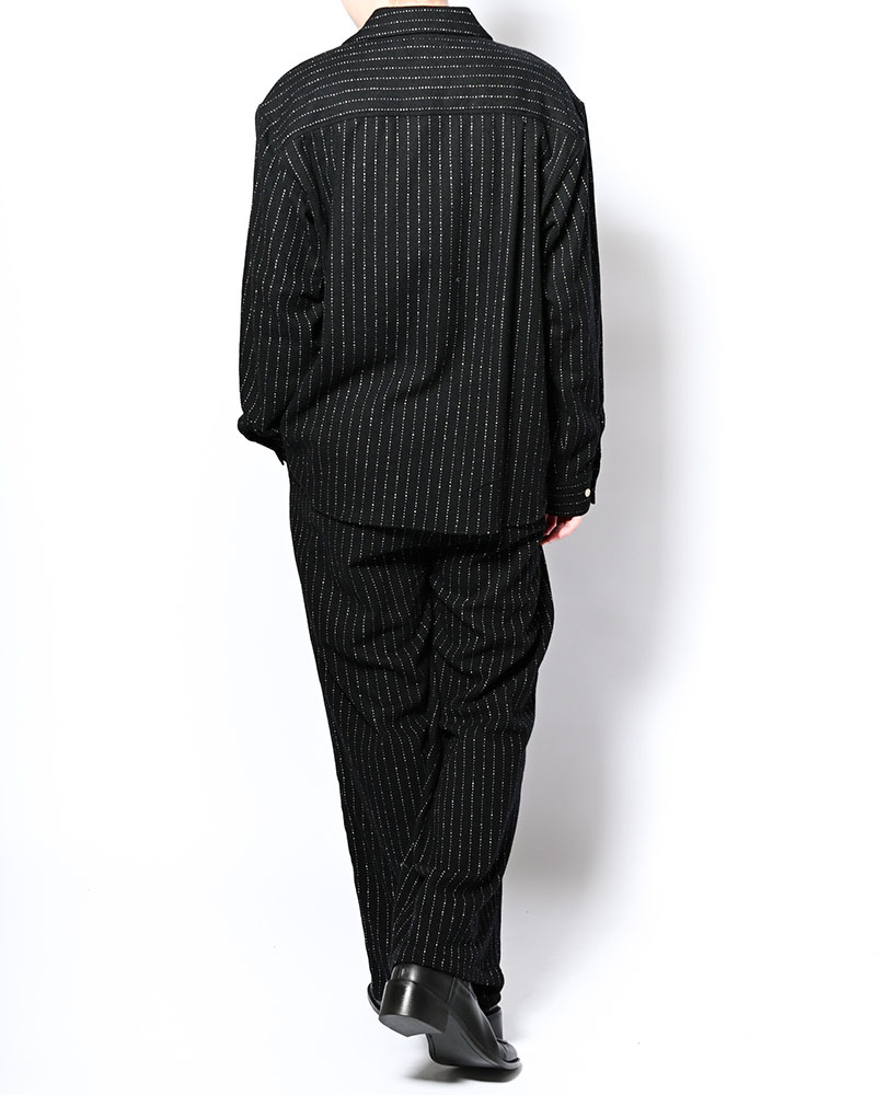 ONE BUTTON SHIRT -BLACK-