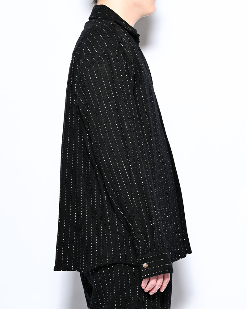 ONE BUTTON SHIRT -BLACK-