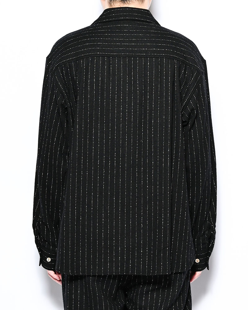 ONE BUTTON SHIRT -BLACK-