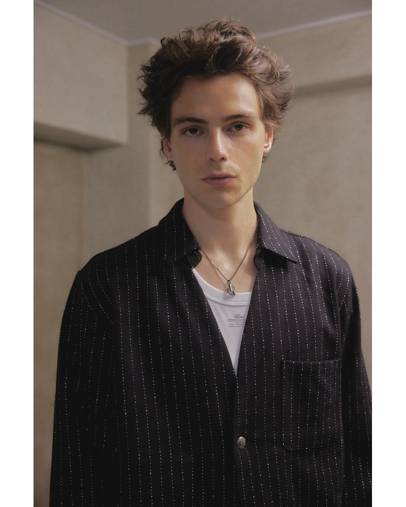 ONE BUTTON SHIRT -BLACK-