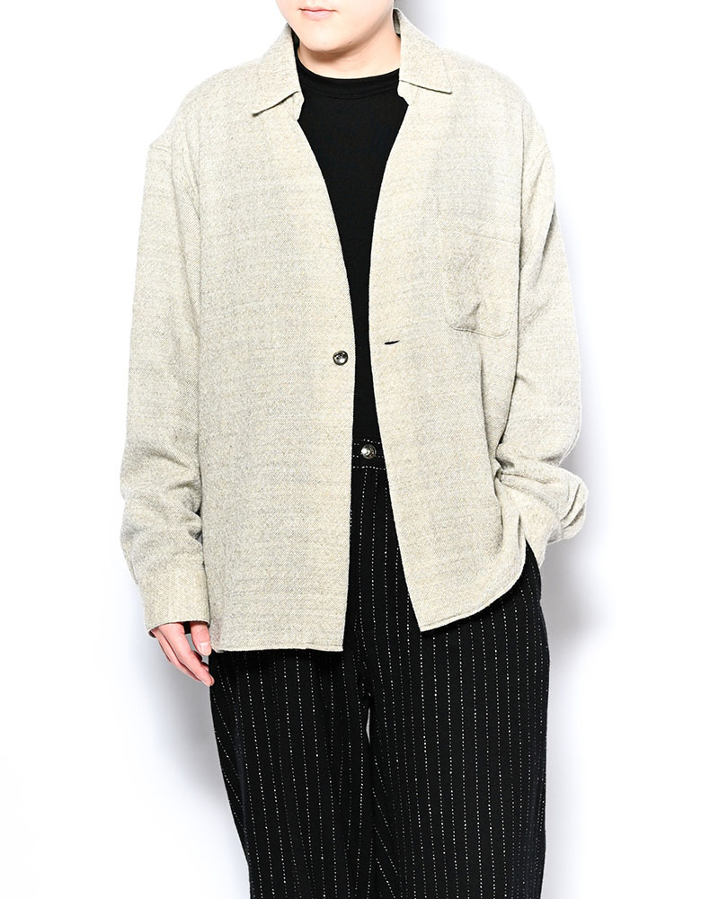 ONE BUTTON SHIRT -OFF WHITE-