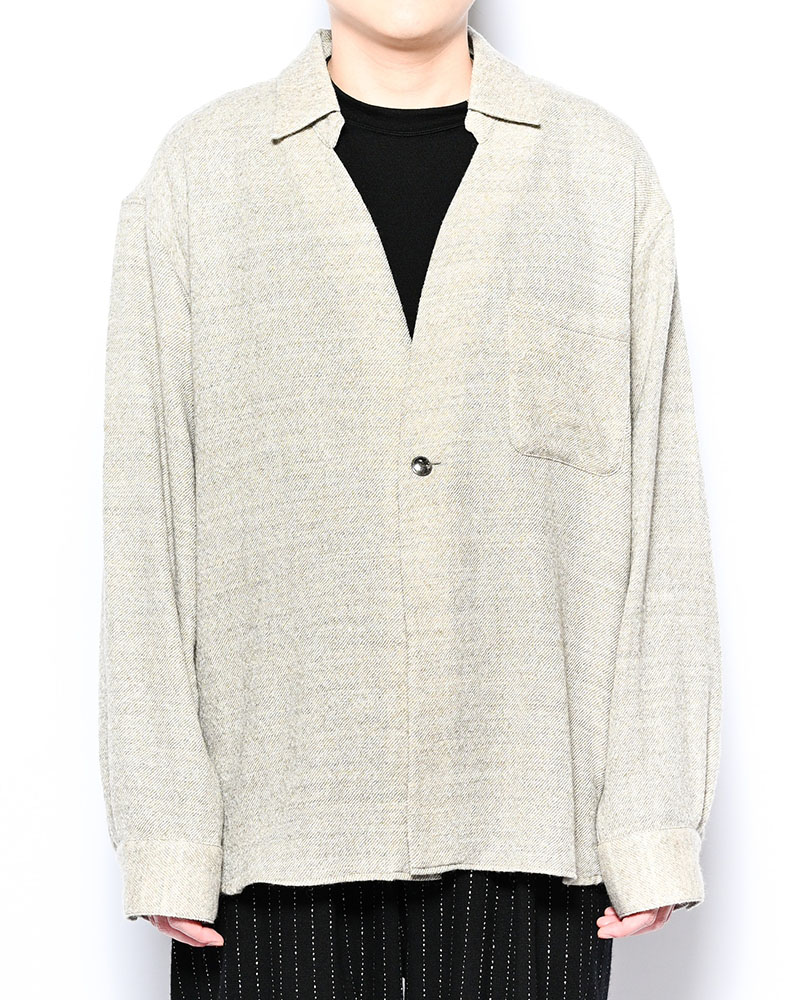 ONE BUTTON SHIRT -OFF WHITE-