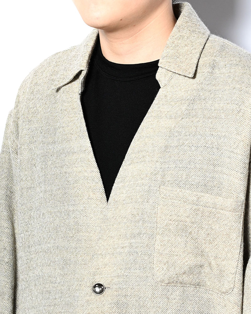 ONE BUTTON SHIRT -OFF WHITE-