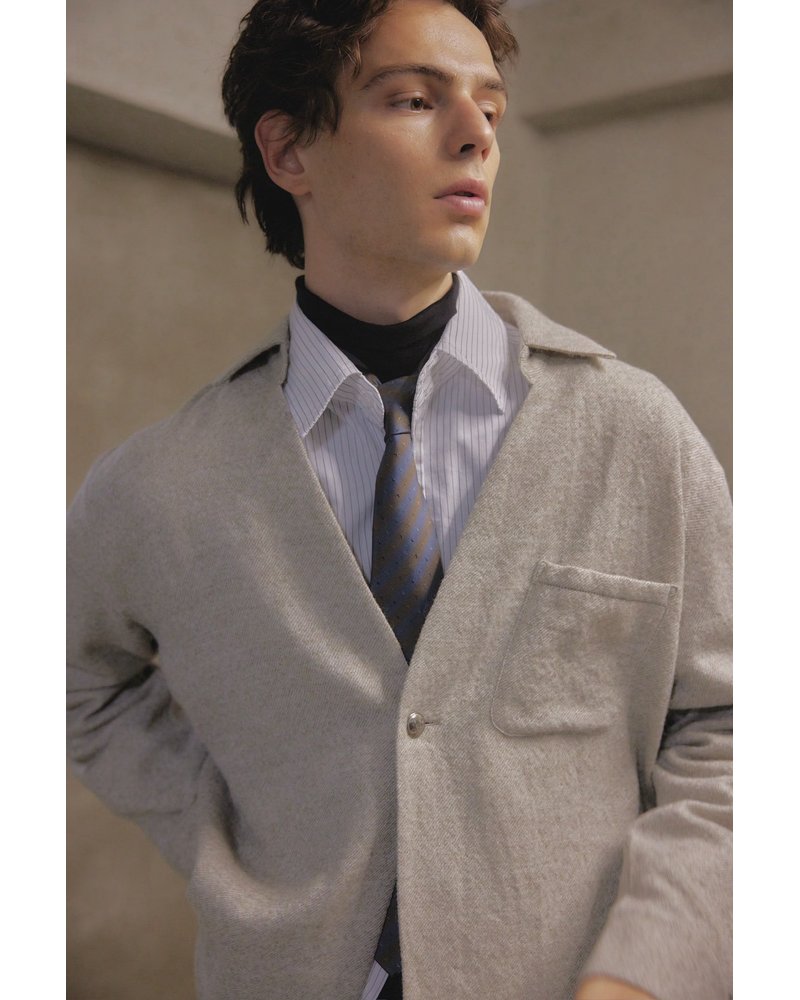 ONE BUTTON SHIRT -OFF WHITE-