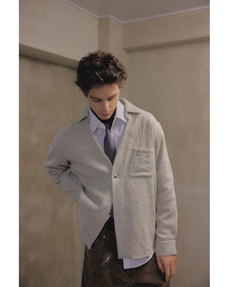 ONE BUTTON SHIRT -OFF WHITE-