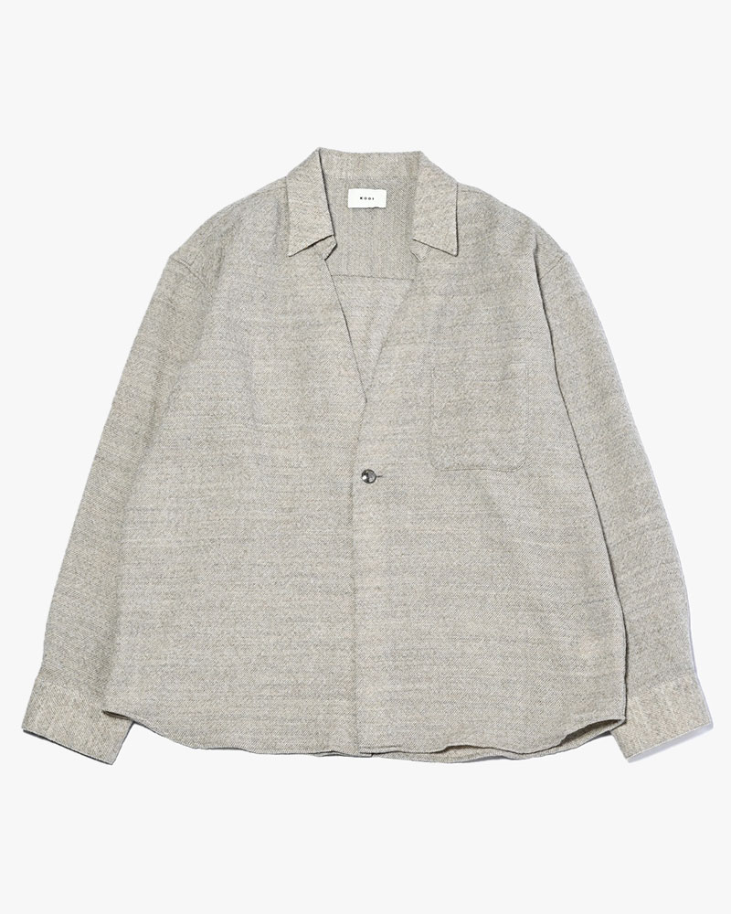 ONE BUTTON SHIRT -OFF WHITE-