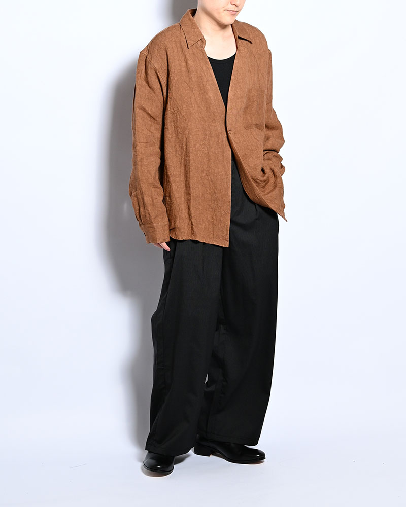 ONE BUTTON SHIRT -柿渋染-
