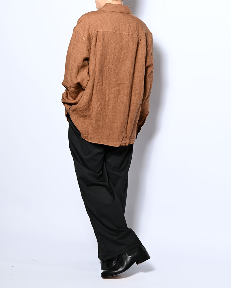 ONE BUTTON SHIRT -柿渋染-