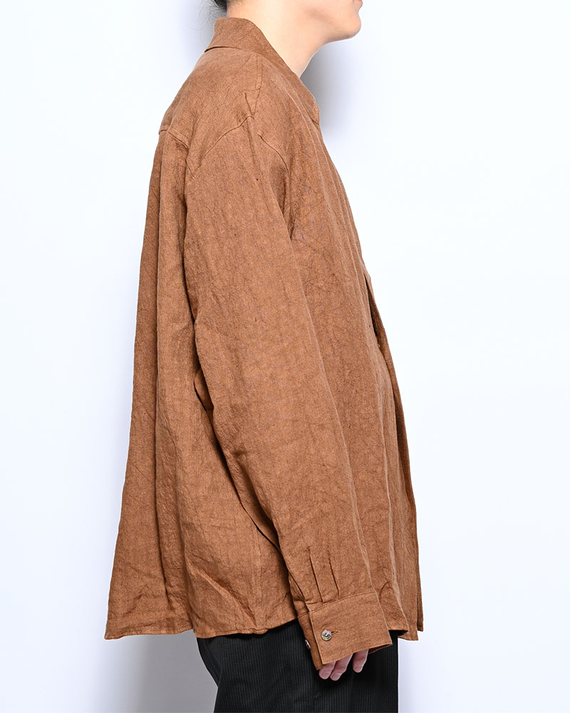 ONE BUTTON SHIRT -柿渋染-