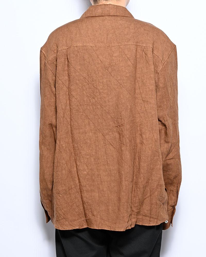 ONE BUTTON SHIRT -柿渋染-