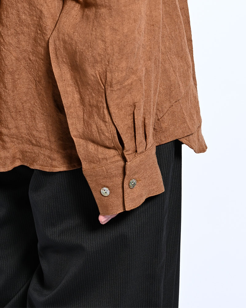 ONE BUTTON SHIRT -柿渋染-