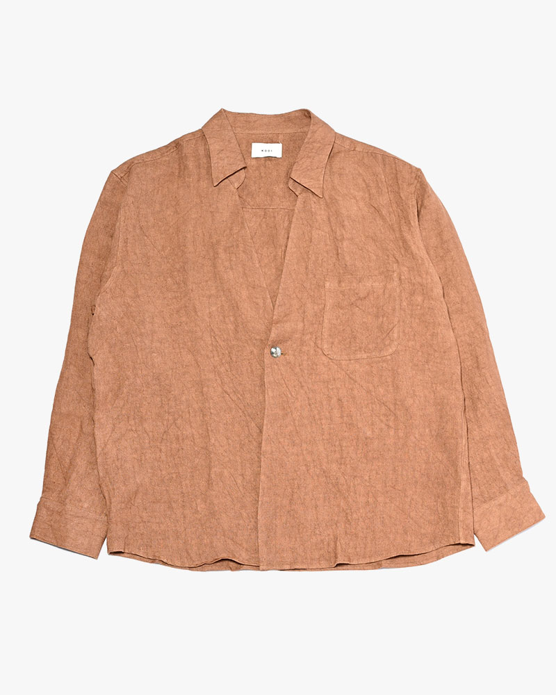 ONE BUTTON SHIRT -柿渋染-