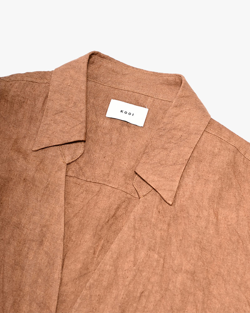 ONE BUTTON SHIRT -柿渋染-