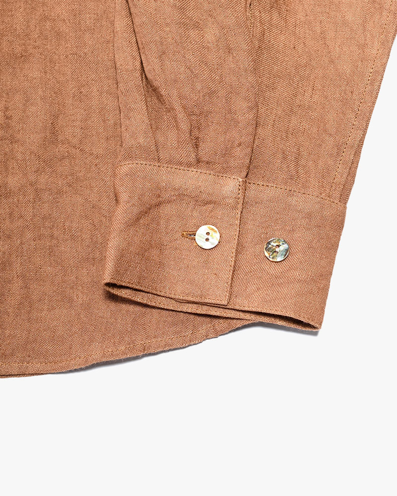 ONE BUTTON SHIRT -柿渋染-
