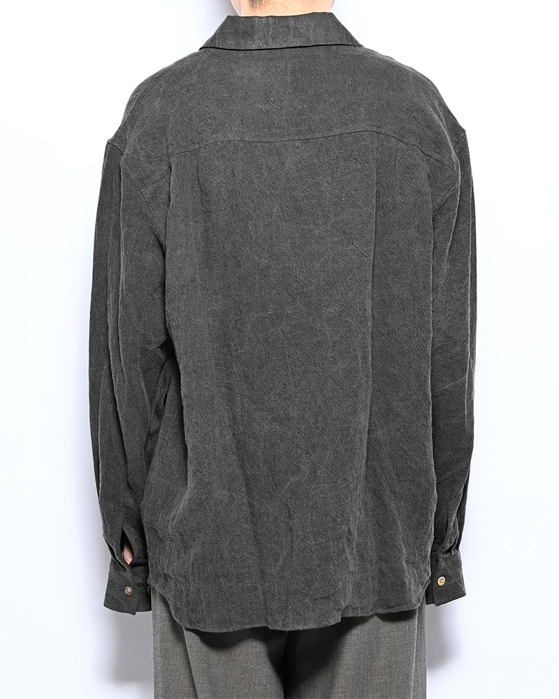 ONE BUTTON SHIRT -炭染-