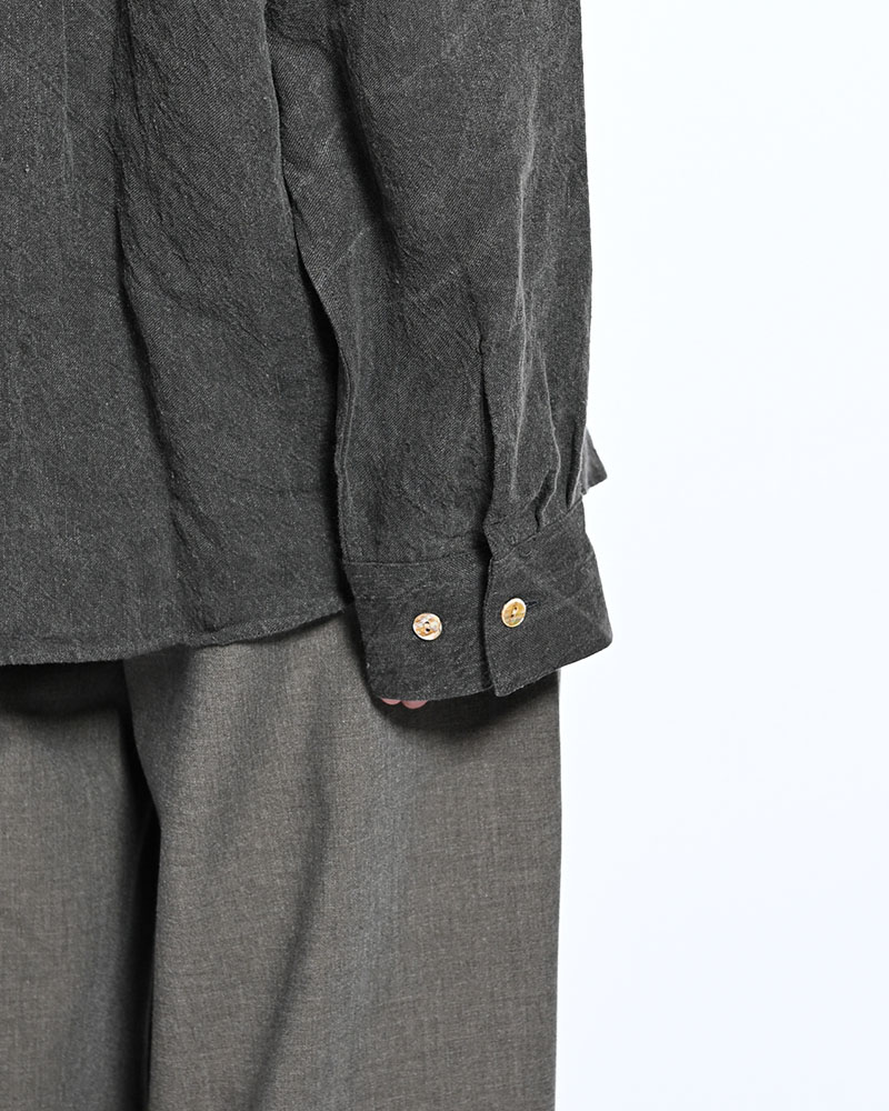 ONE BUTTON SHIRT -炭染-