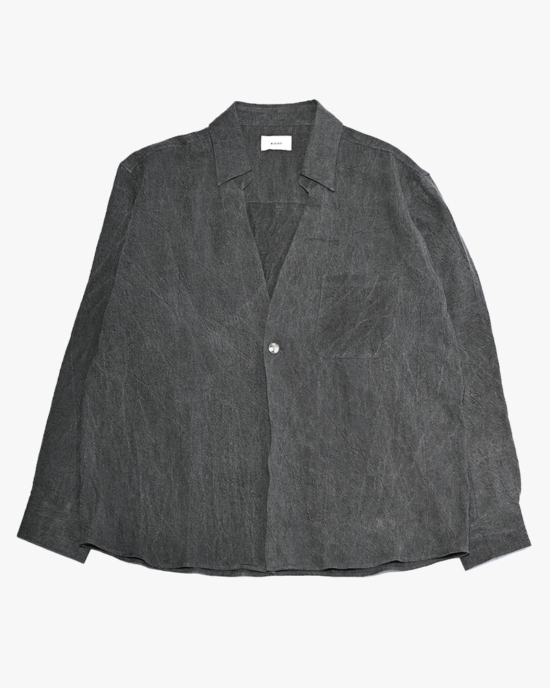ONE BUTTON SHIRT -炭染-
