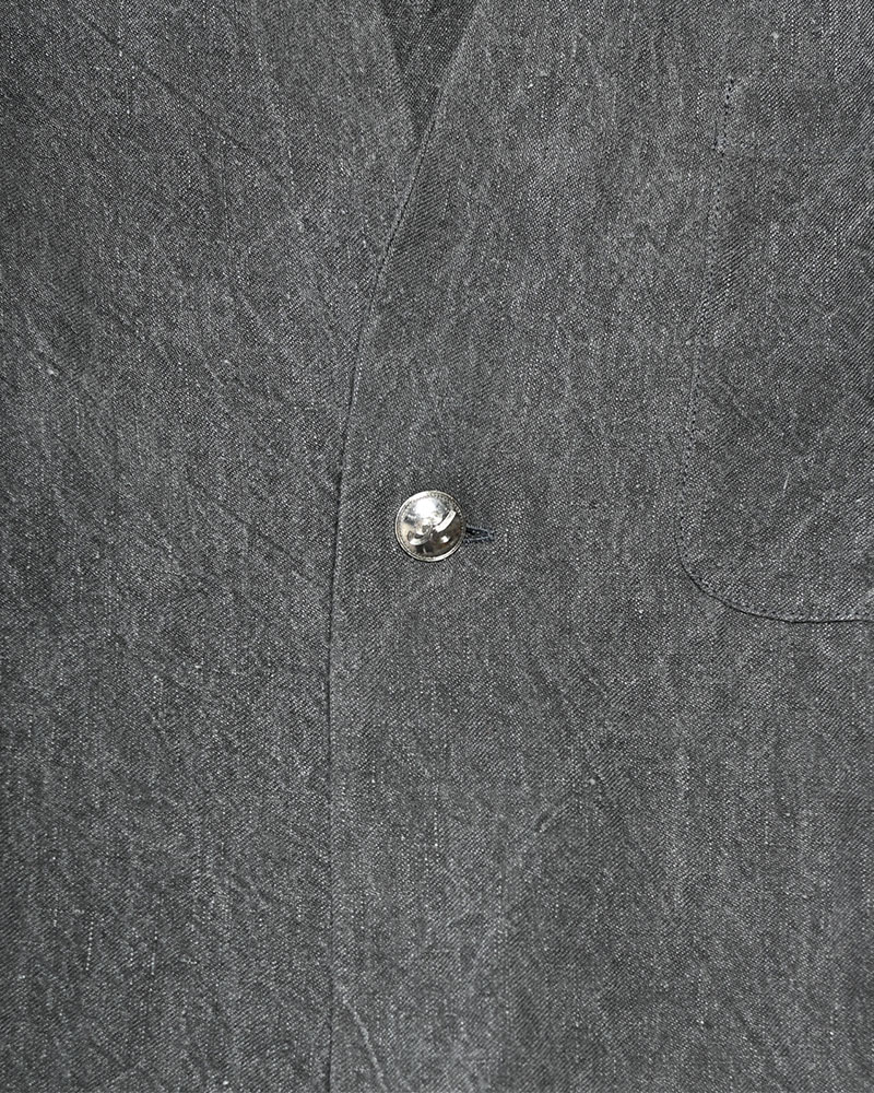 ONE BUTTON SHIRT -炭染-