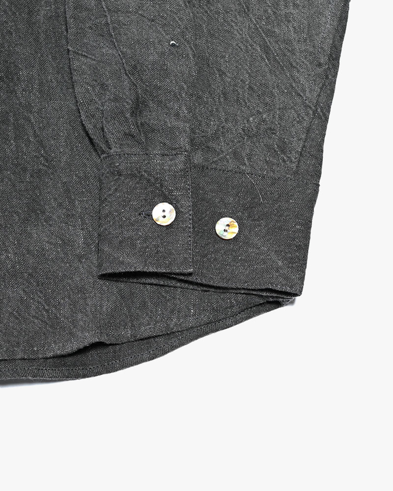 ONE BUTTON SHIRT -炭染-