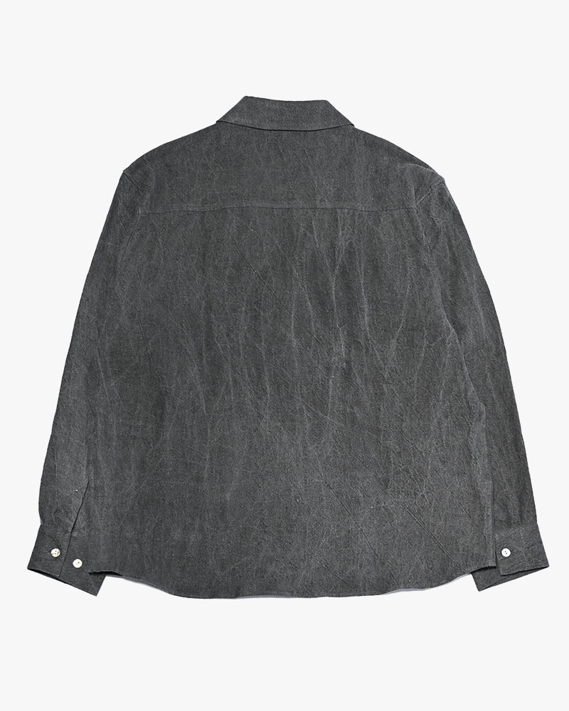 ONE BUTTON SHIRT -炭染-