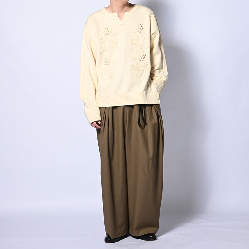 DECORATIVE FLOWER KNIT -3.COLOR-