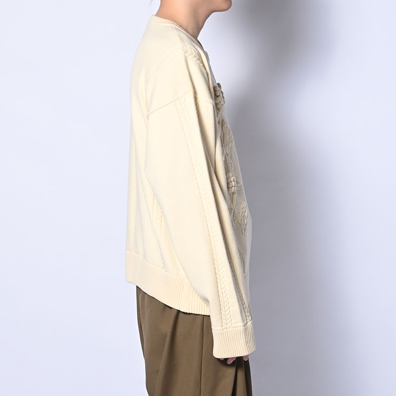 DECORATIVE FLOWER KNIT -3.COLOR-