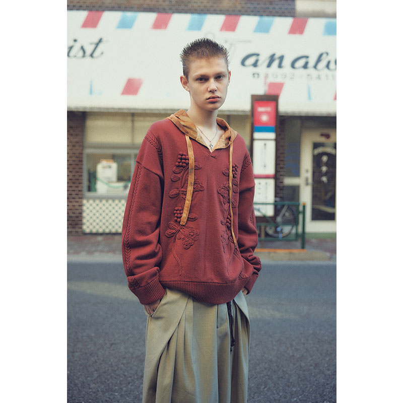 DECORATIVE FLOWER KNIT -3.COLOR-