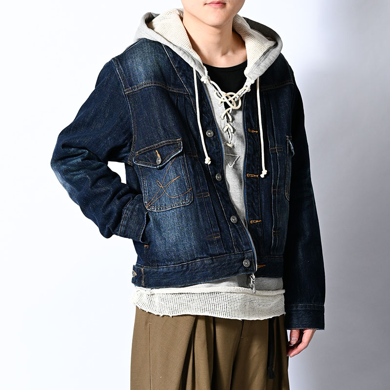 CARDIGAN ZIP DENIM JACKET -3.COLOR-