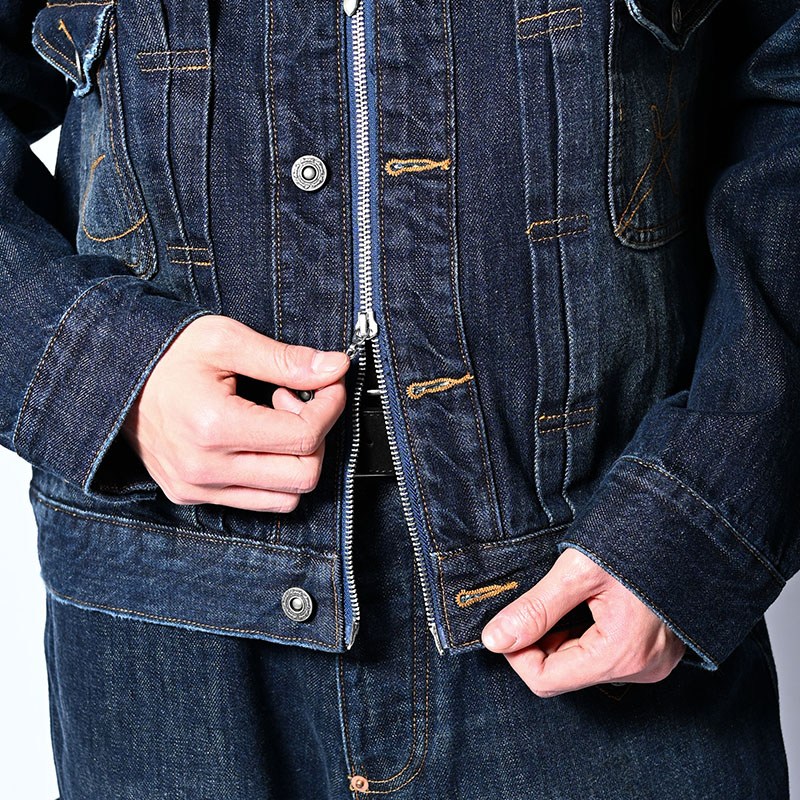 CARDIGAN ZIP DENIM JACKET -3.COLOR-