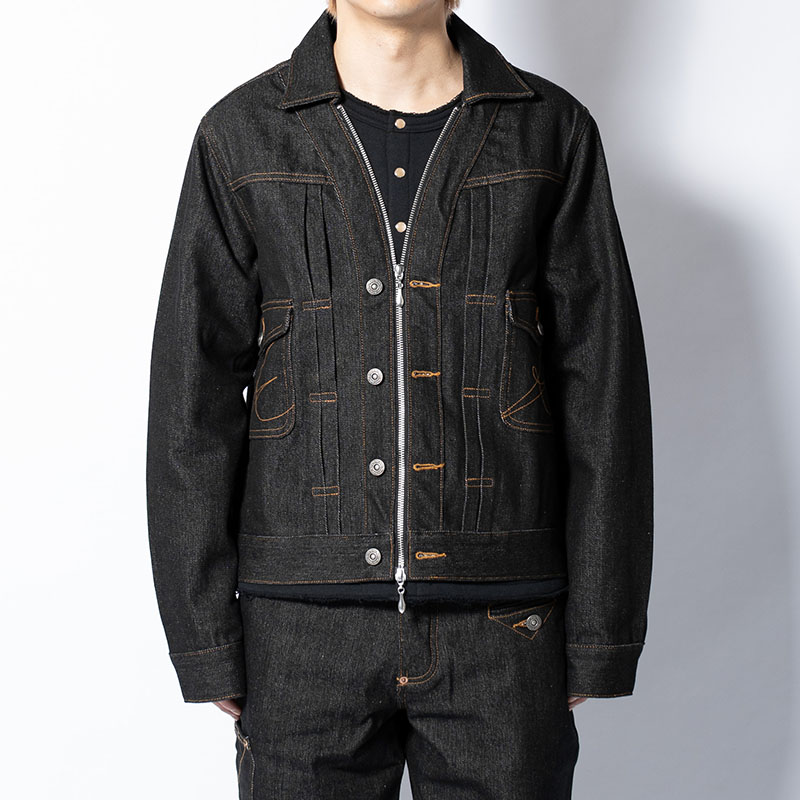 CARDIGAN ZIP DENIM JACKET -3.COLOR-