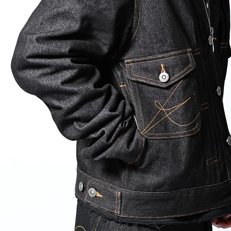 CARDIGAN ZIP DENIM JACKET -3.COLOR-