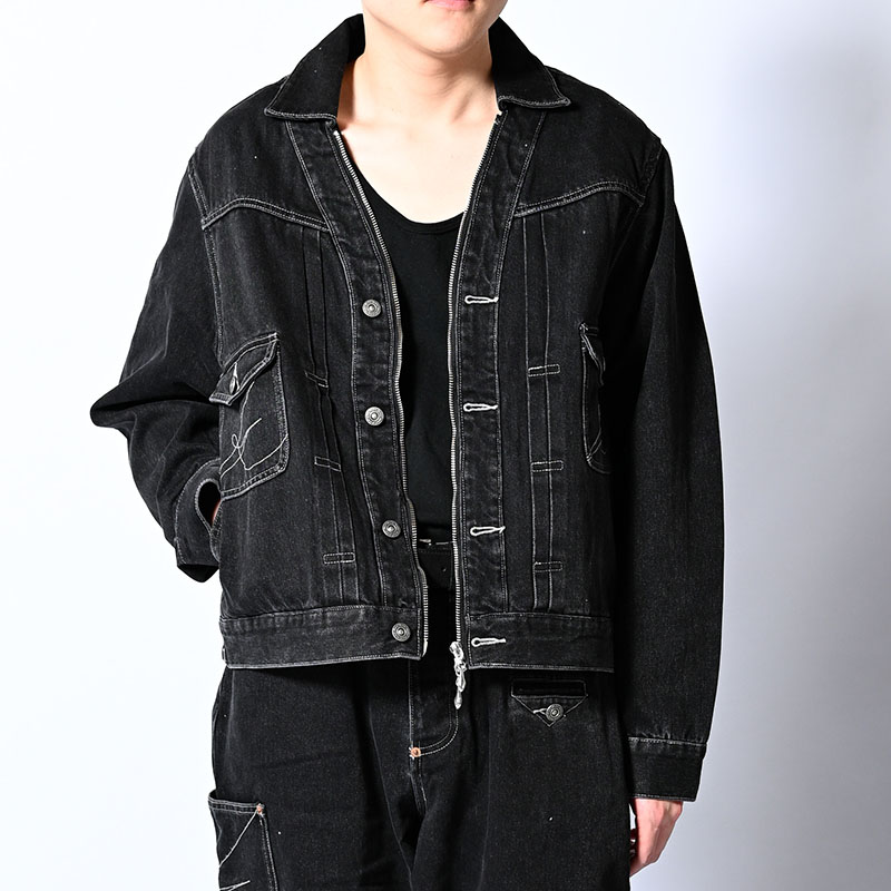 CARDIGAN ZIP DENIM JACKET -3.COLOR-
