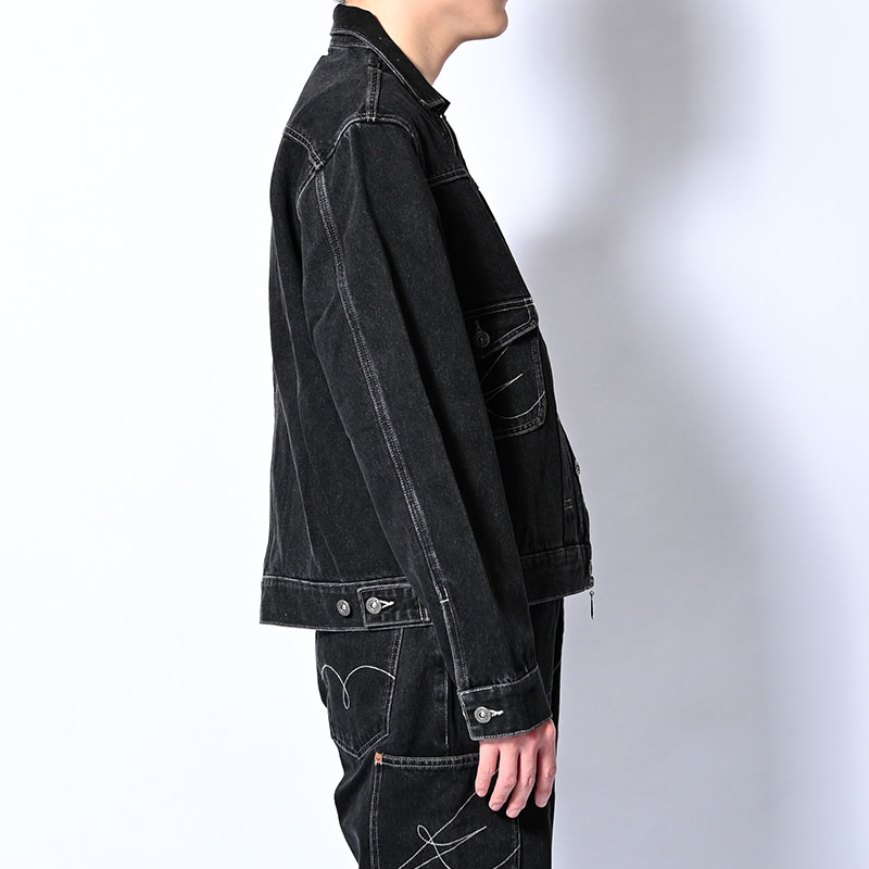 CARDIGAN ZIP DENIM JACKET -3.COLOR-