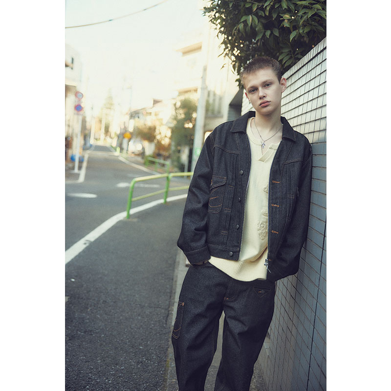 CARDIGAN ZIP DENIM JACKET -3.COLOR-