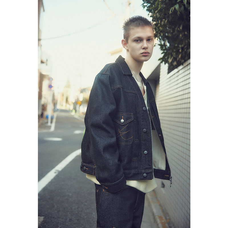 CARDIGAN ZIP DENIM JACKET -3.COLOR-