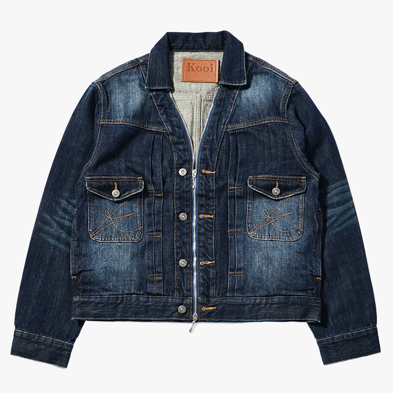 CARDIGAN ZIP DENIM JACKET -3.COLOR-
