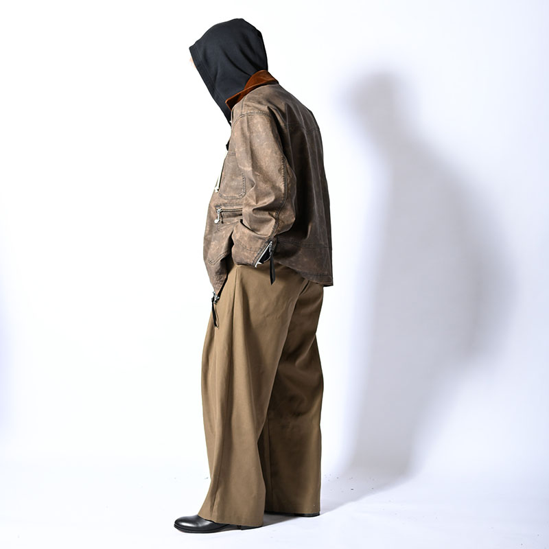 MESH LAYER LACE UP HOODIE -2.COLOR-