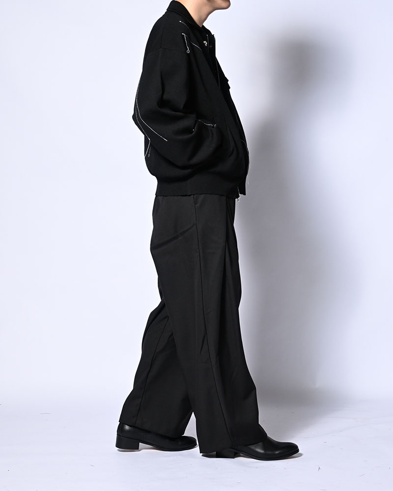5 TUCK PANTS -BLACK-