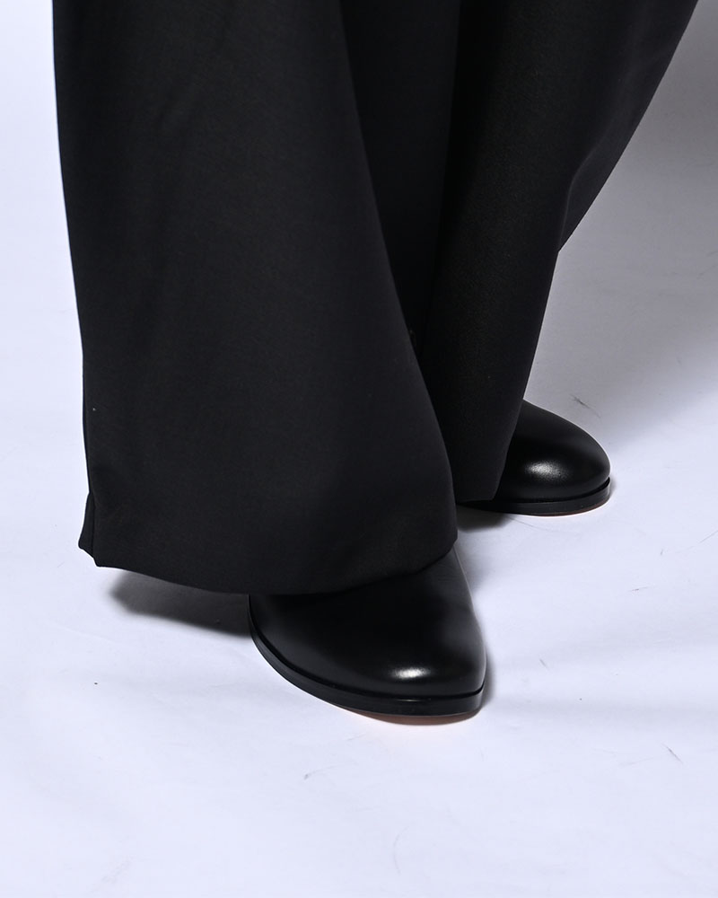 5 TUCK PANTS -BLACK-