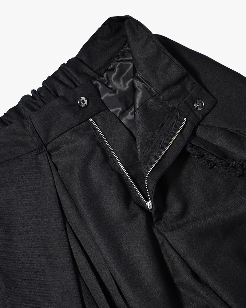 5 TUCK PANTS -BLACK-