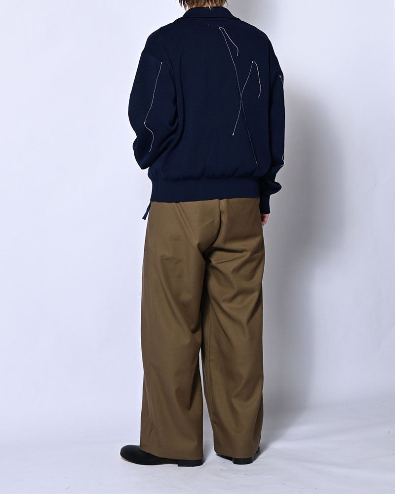 5 TUCK PANTS -KHAKI-