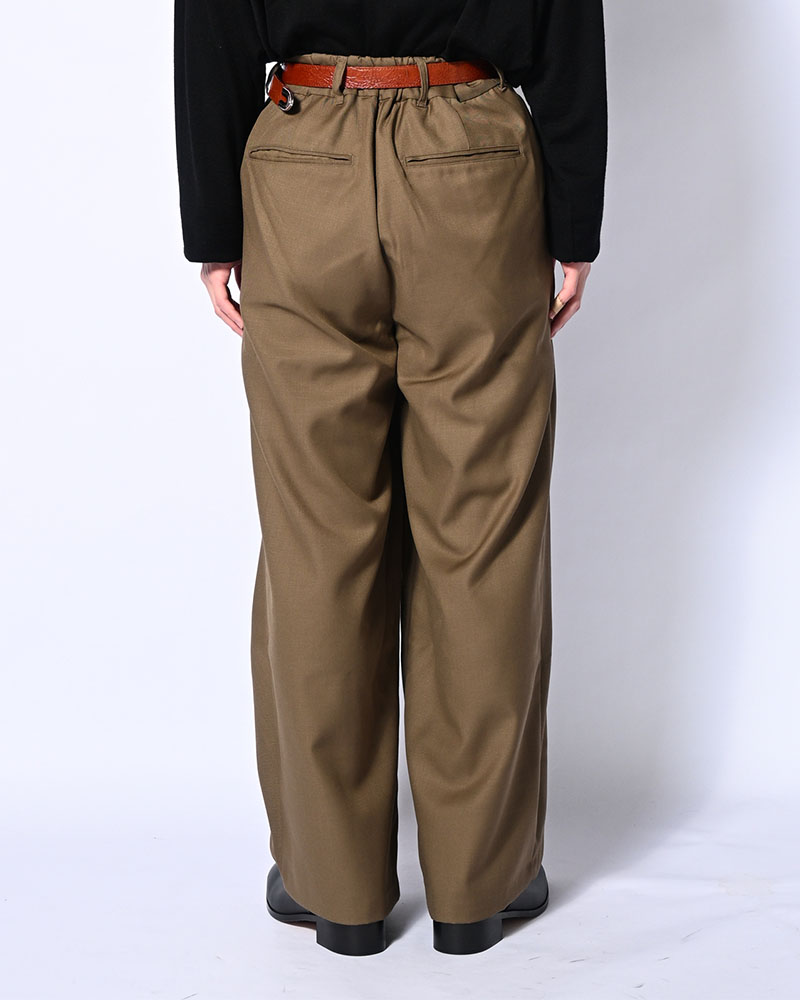 5 TUCK PANTS -KHAKI-