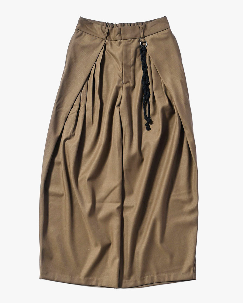 5 TUCK PANTS -KHAKI-